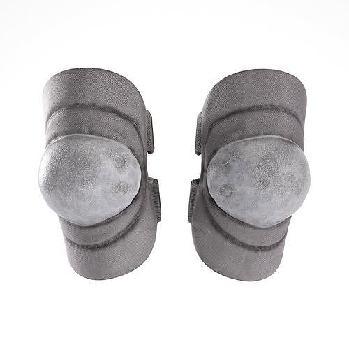 Military black elbow pads 11 Low-poly 3D model