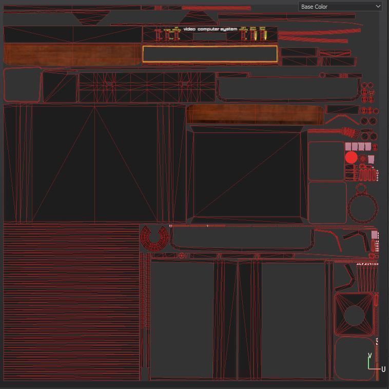 Atari 2600  Low-poly 3D model_5