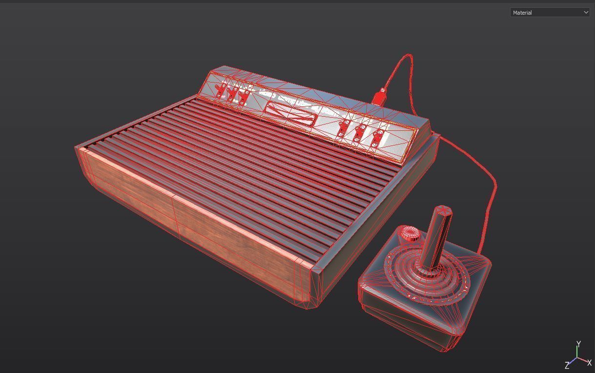 Atari 2600  Low-poly 3D model_6