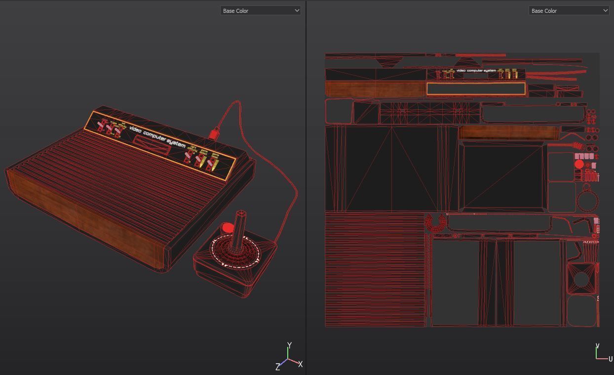 Atari 2600  Low-poly 3D model_7