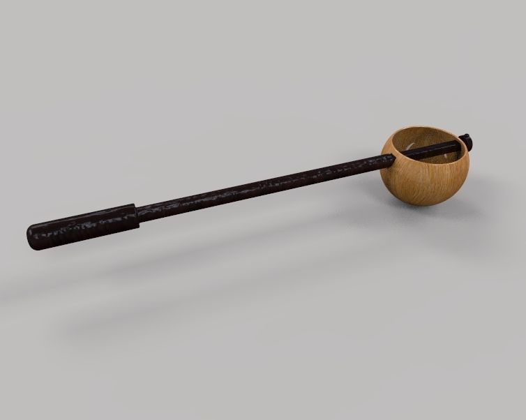 Wooden Spoon 3D print model_3