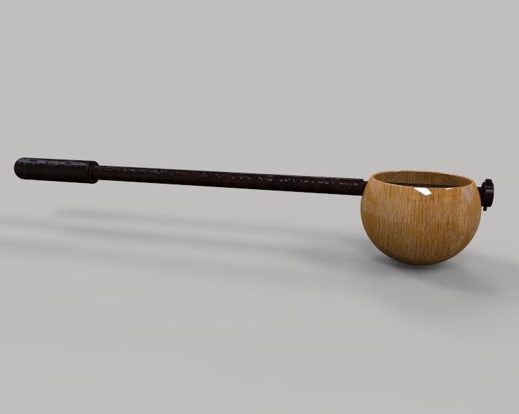 Wooden Spoon 3D print model_2