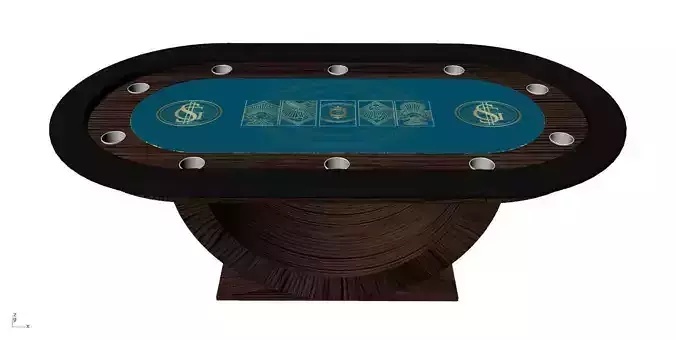 POKER TABLE Low-poly 3D model