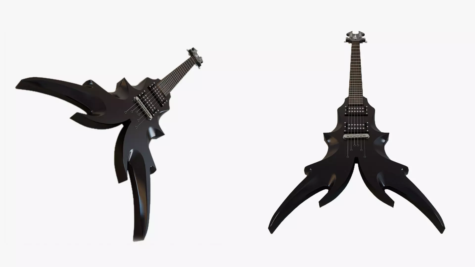 Electric guitar B C Rich DRACO 3D model | CGTrader