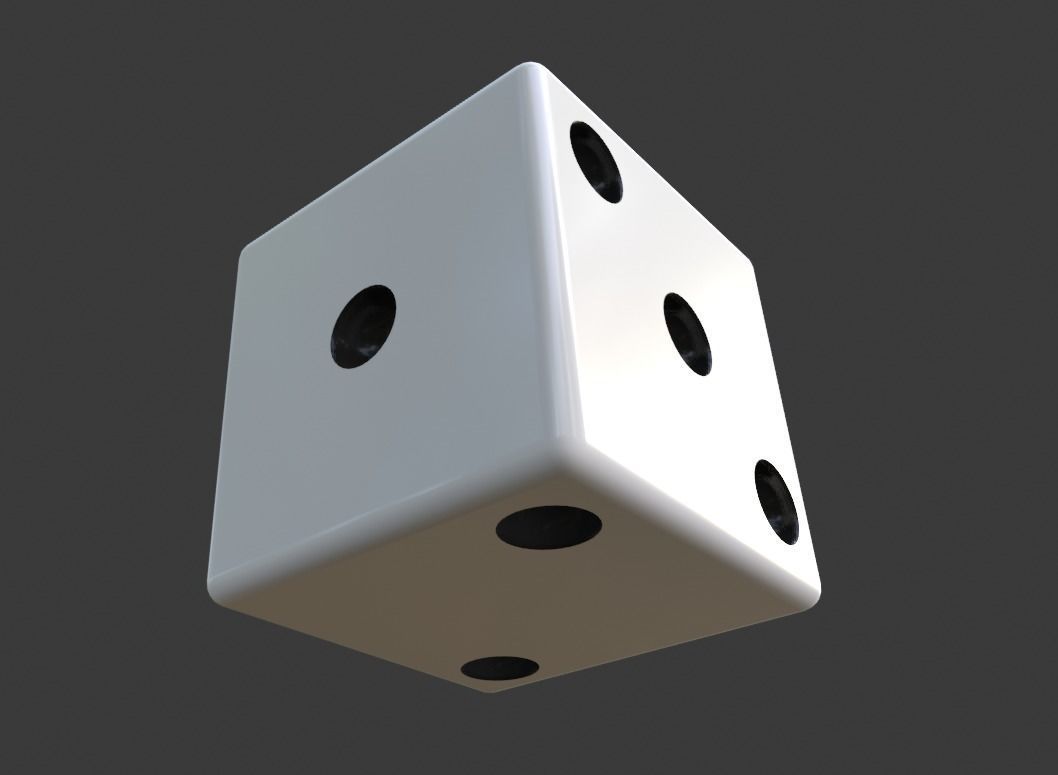 Dice Six Sides High Poly Material- Dado Seis Lados 3D model_2