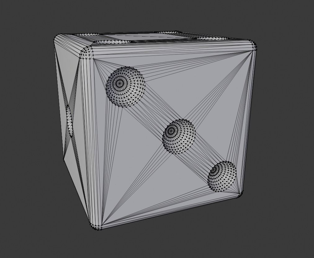 Dice Six Sides High Poly Material- Dado Seis Lados 3D model_6