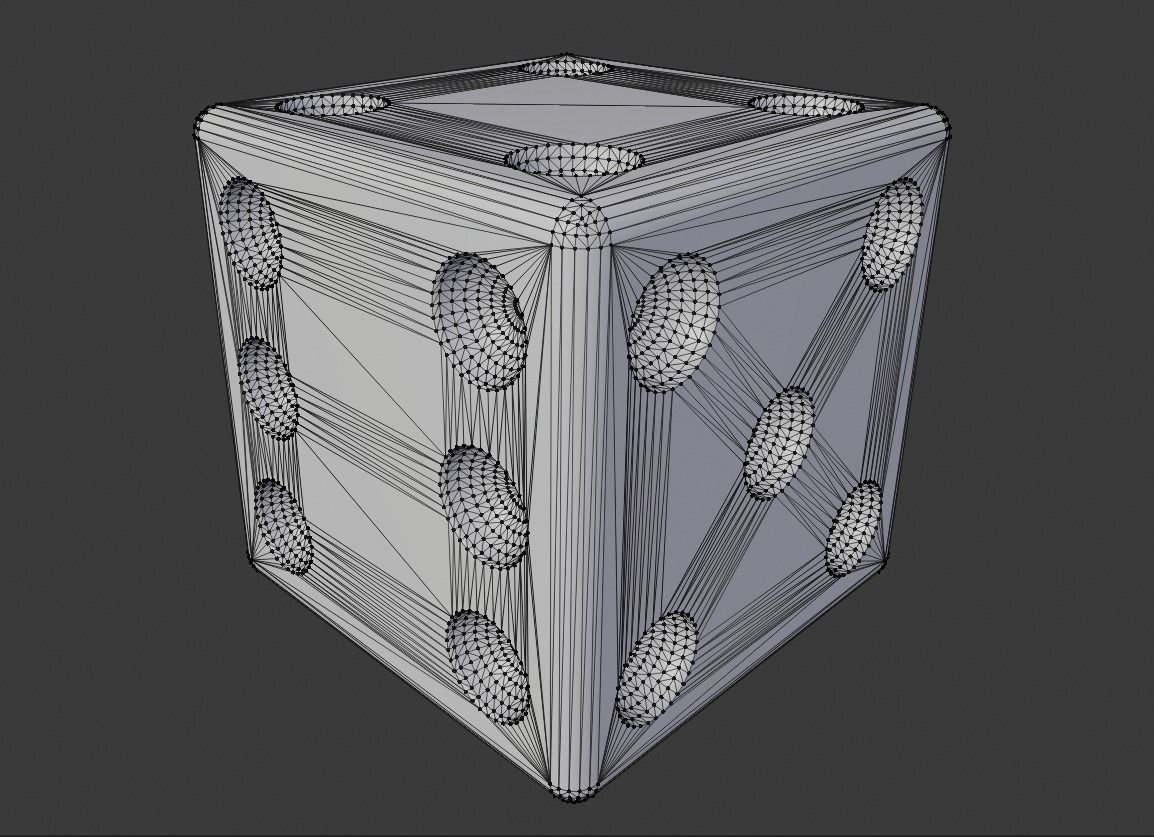Dice Six Sides High Poly Material- Dado Seis Lados 3D model_7
