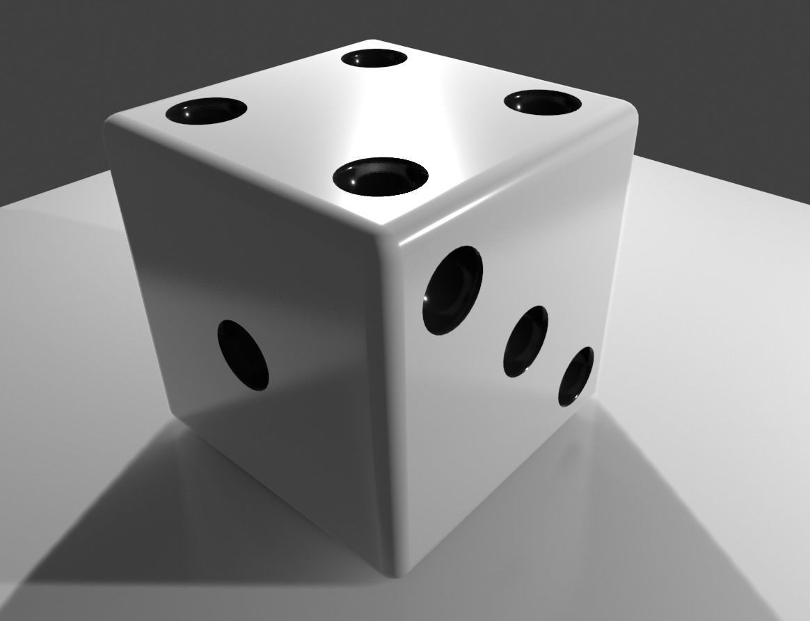 Dice Six Sides High Poly Material- Dado Seis Lados 3D model_3