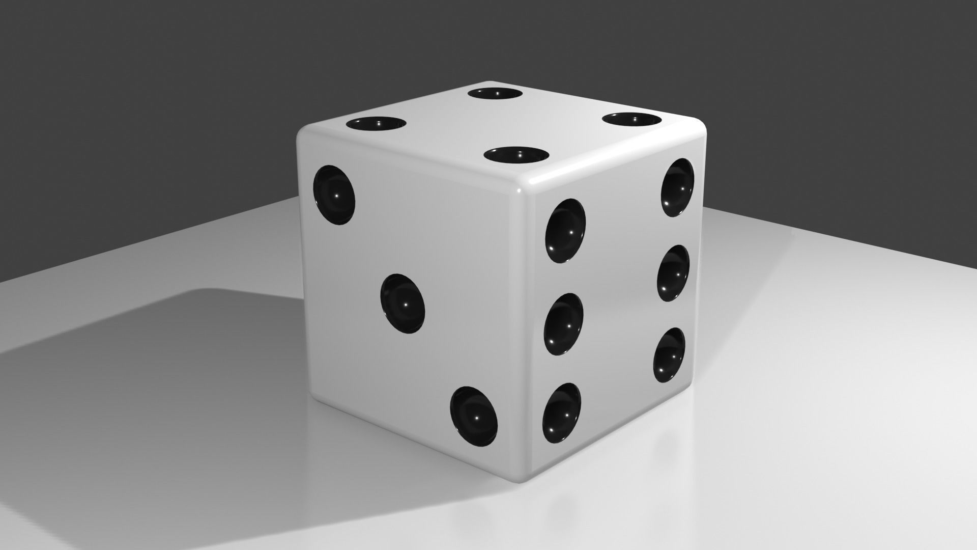 Dice Six Sides High Poly Material- Dado Seis Lados 3D model_5