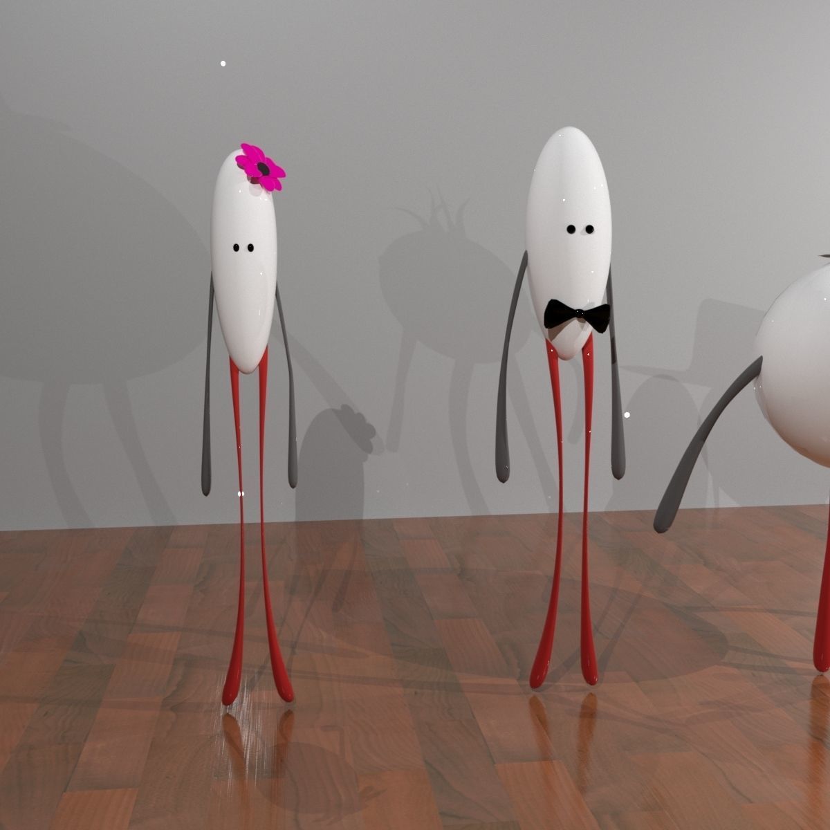 Cartoony Family Low-poly 3D model_4