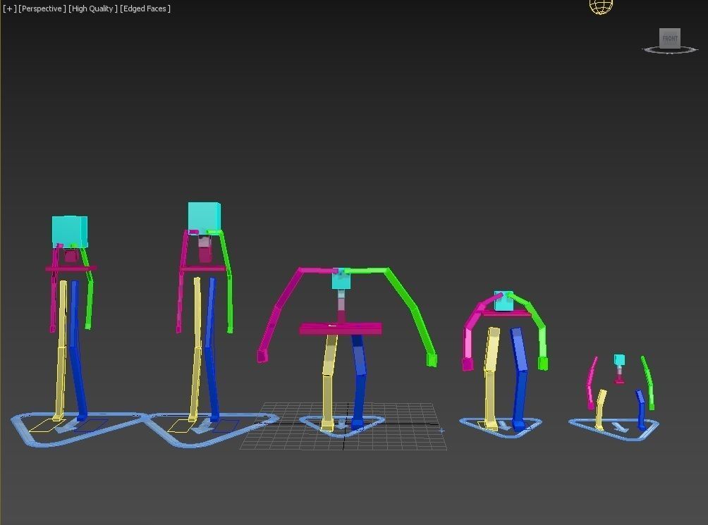 Cartoony Family Low-poly 3D model_3