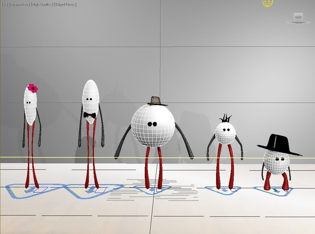 Cartoony Family Low-poly 3D model_2