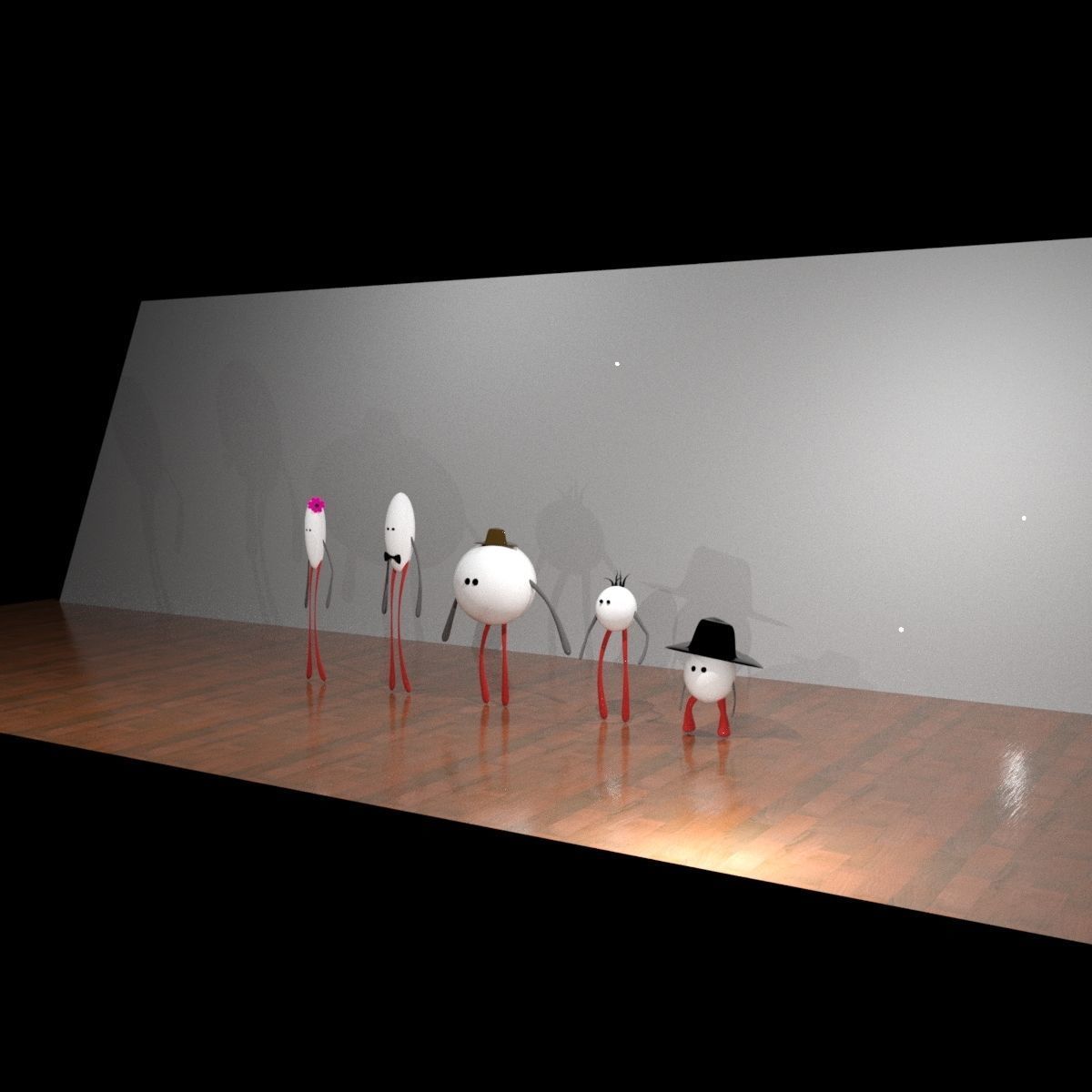 Cartoony Family Low-poly 3D model_10