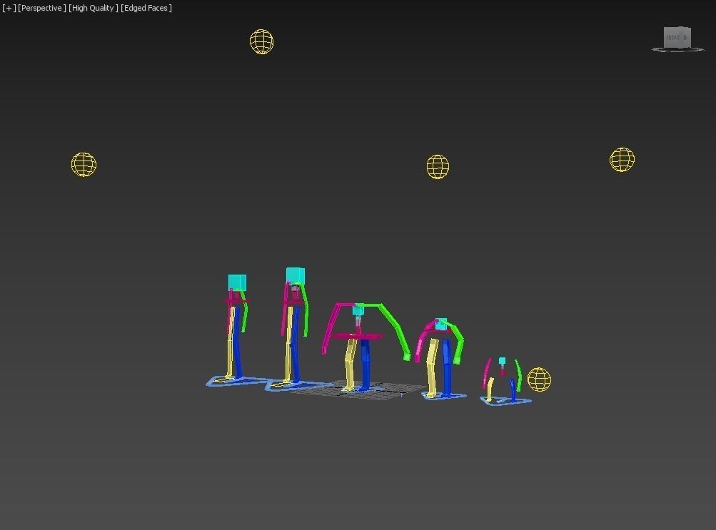 Cartoony Family Low-poly 3D model_8