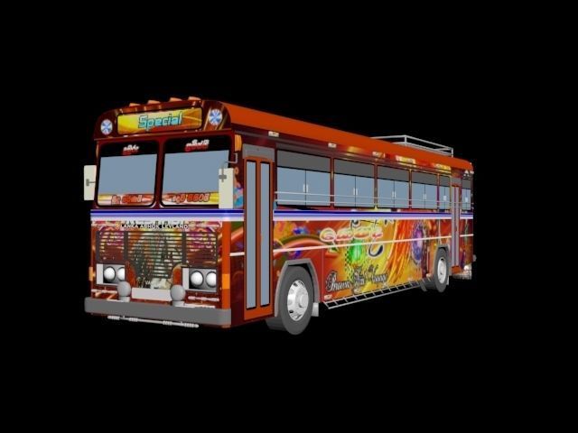 Lanka Ashok Leyland Bus 3D model_1
