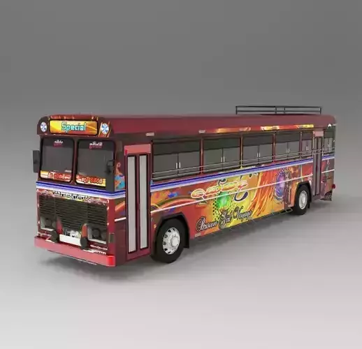 Lanka Ashok Leyland Bus 3D model