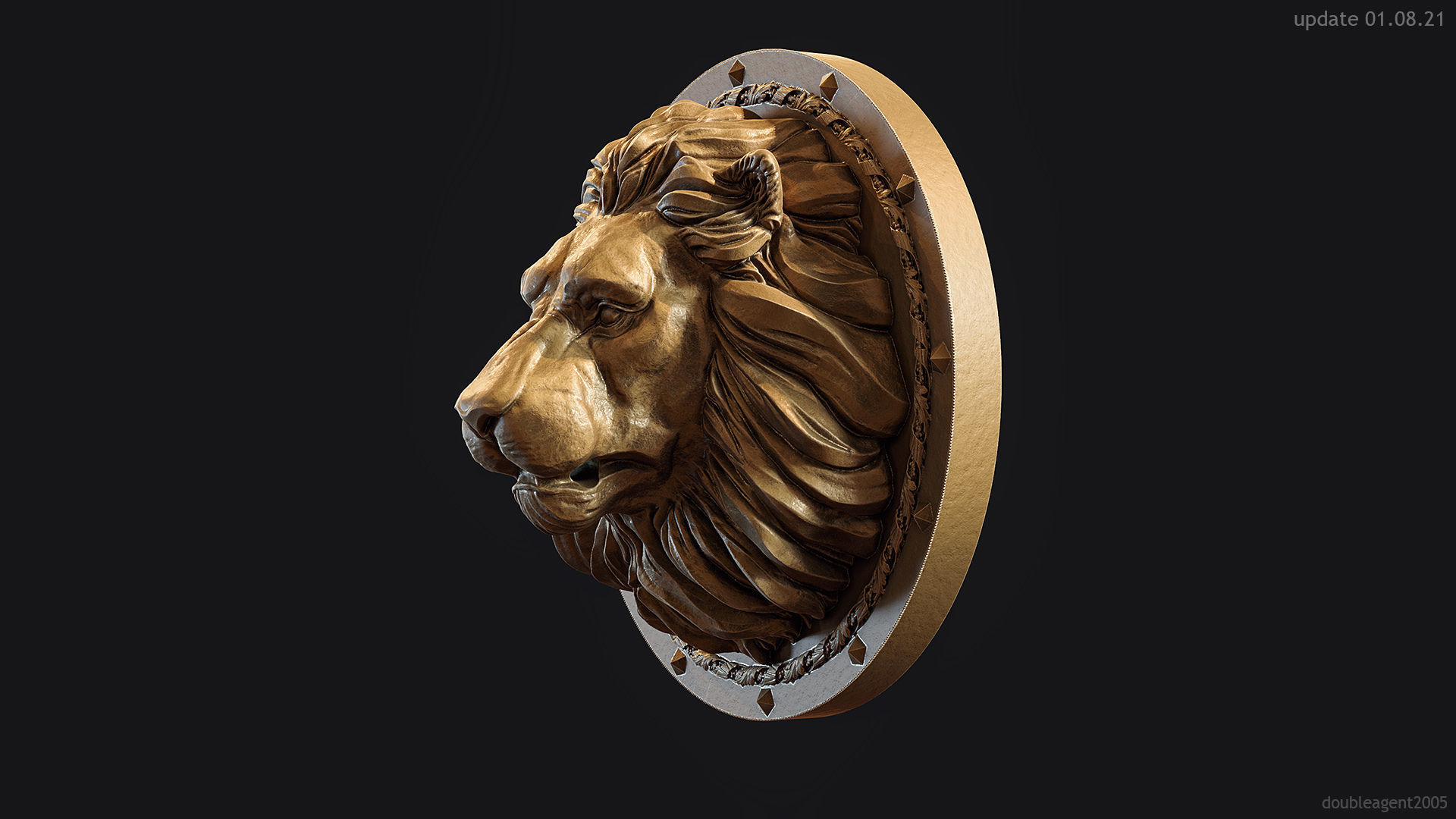 Lion Head Door Knocker 3d print model 3D print model_5