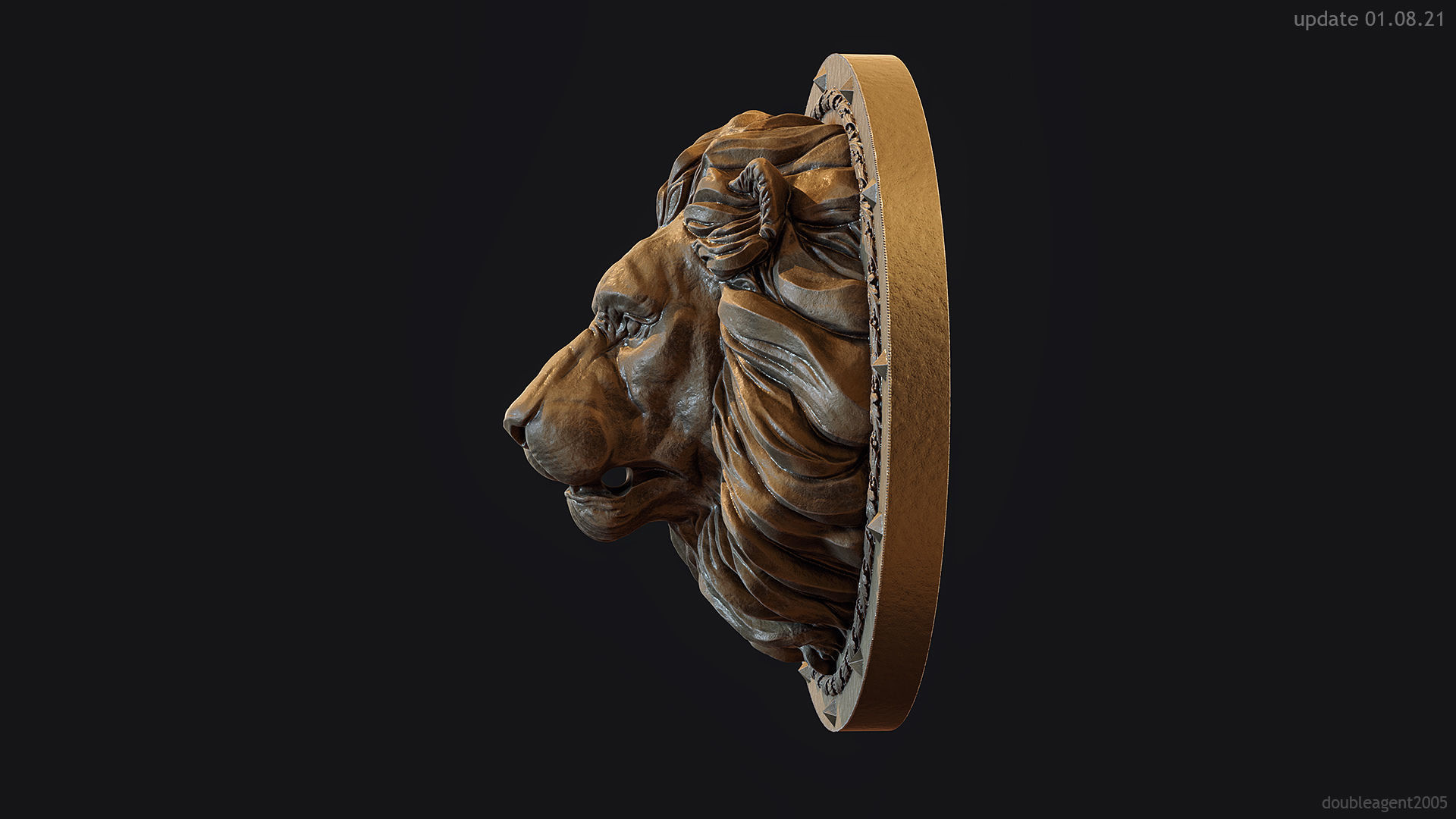 Lion Head Door Knocker 3d print model 3D print model_7