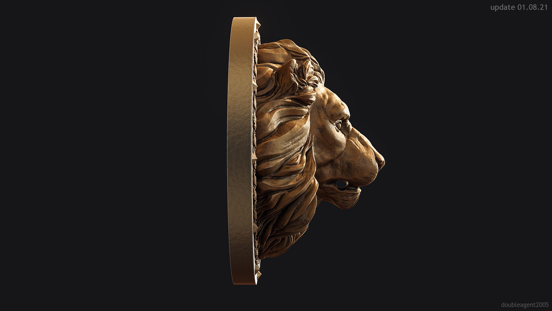 Lion Head Door Knocker 3d print model 3D print model_13