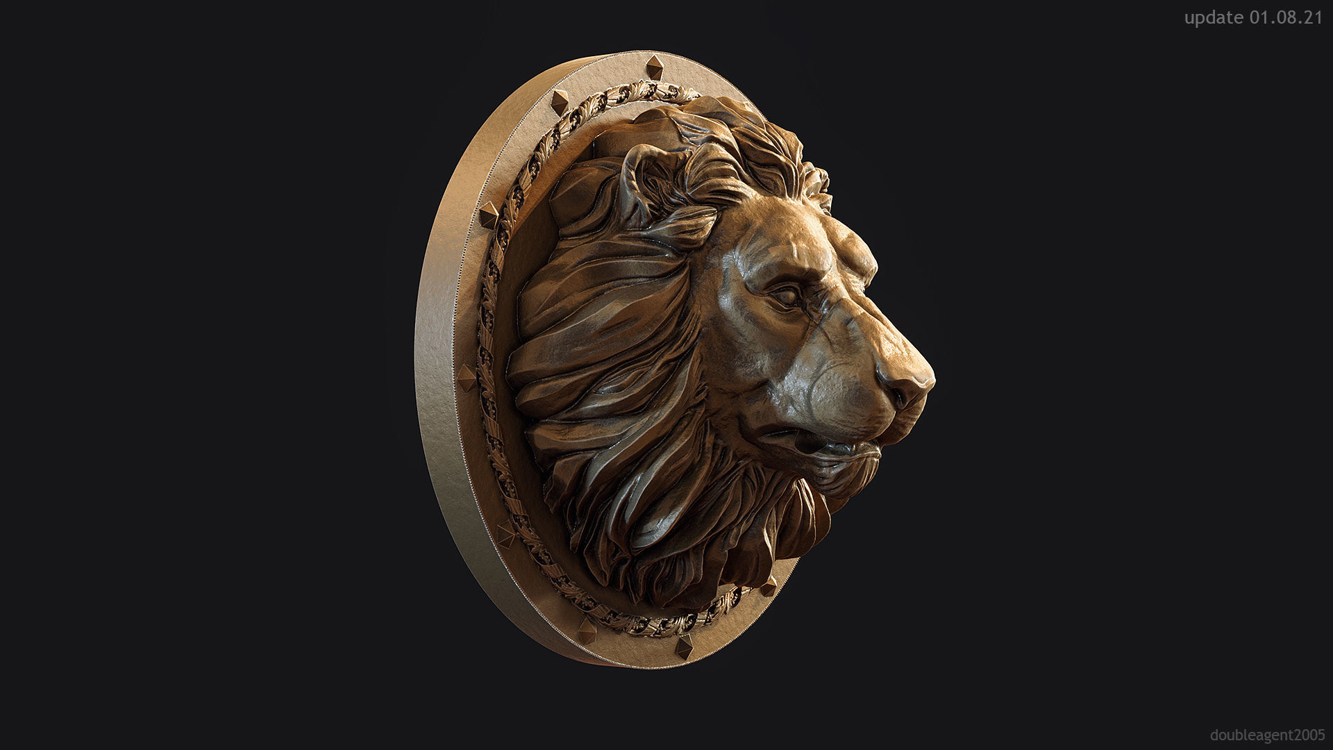 Lion Head Door Knocker 3d print model 3D print model_9