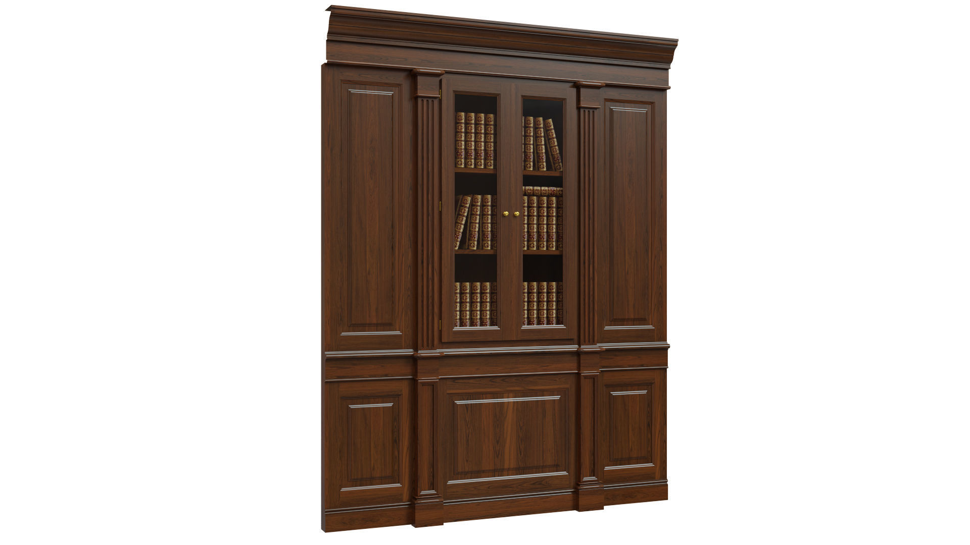 Built-in bookcase  900 3D model_2