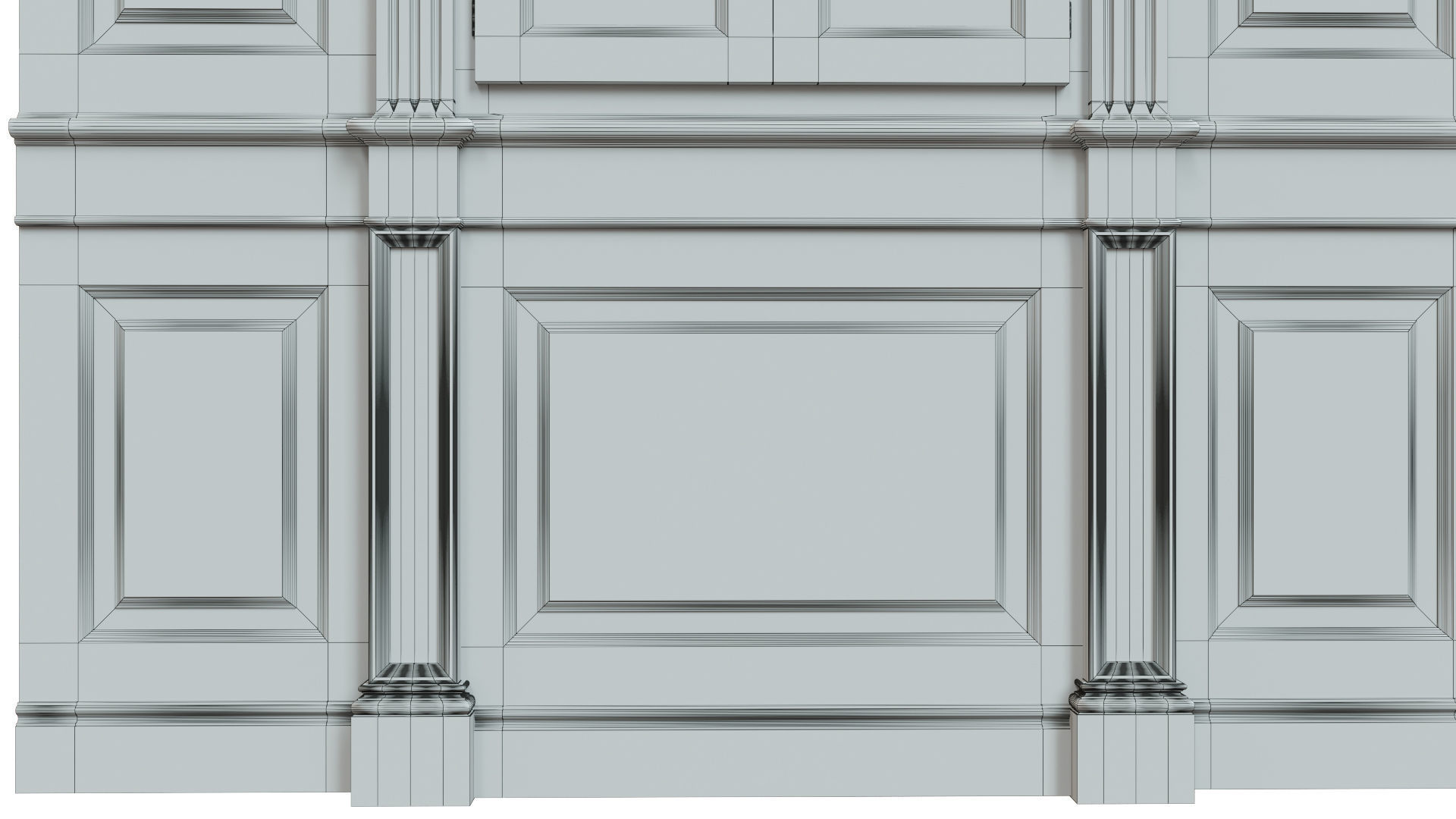 Built-in bookcase  900 3D model_7