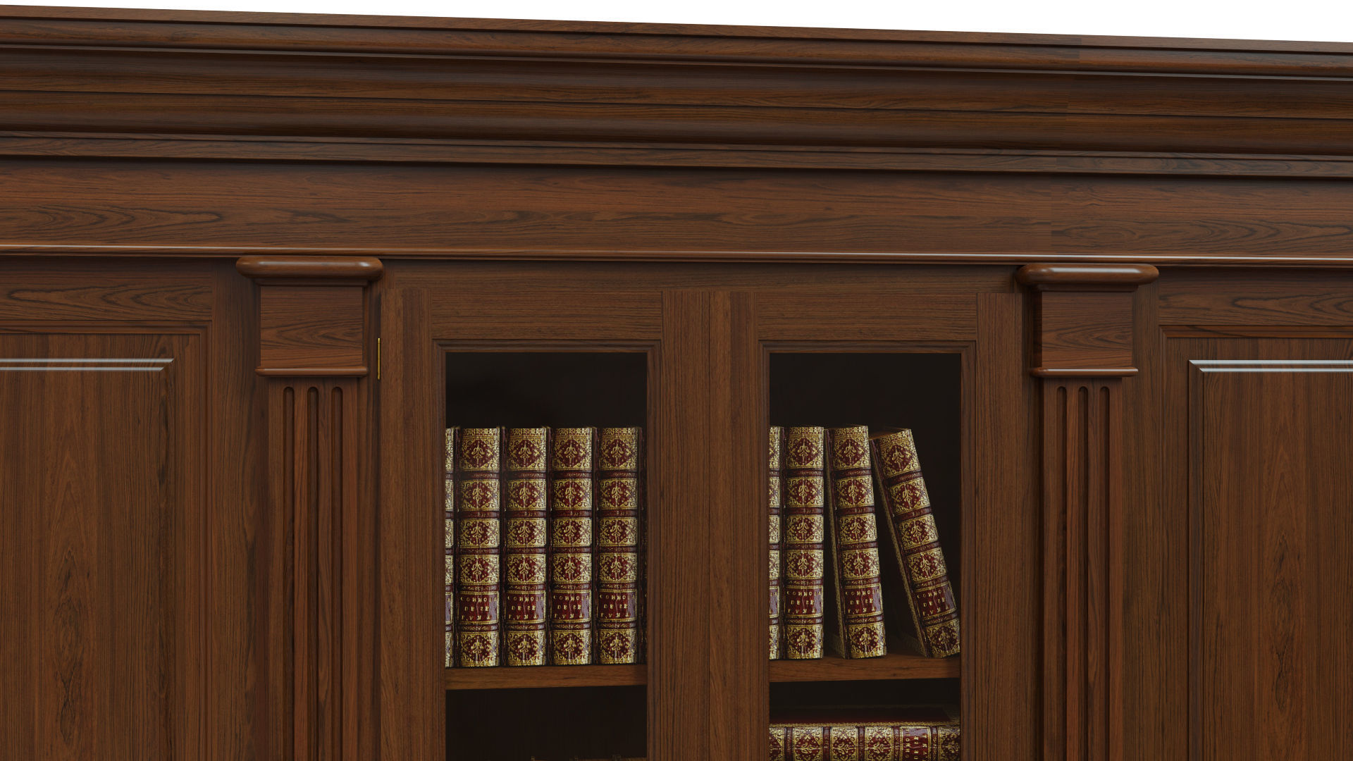 Built-in bookcase  900 3D model_4