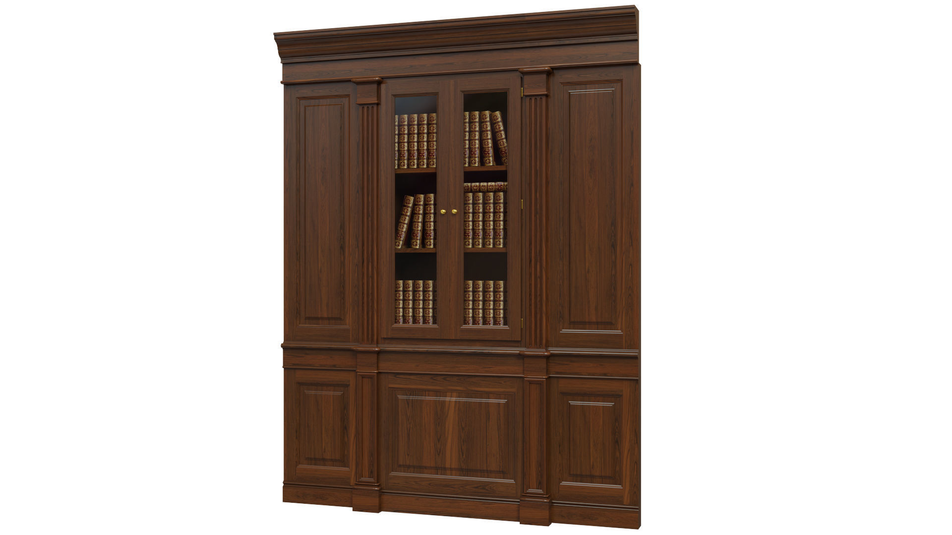 Built-in bookcase  900 3D model_1