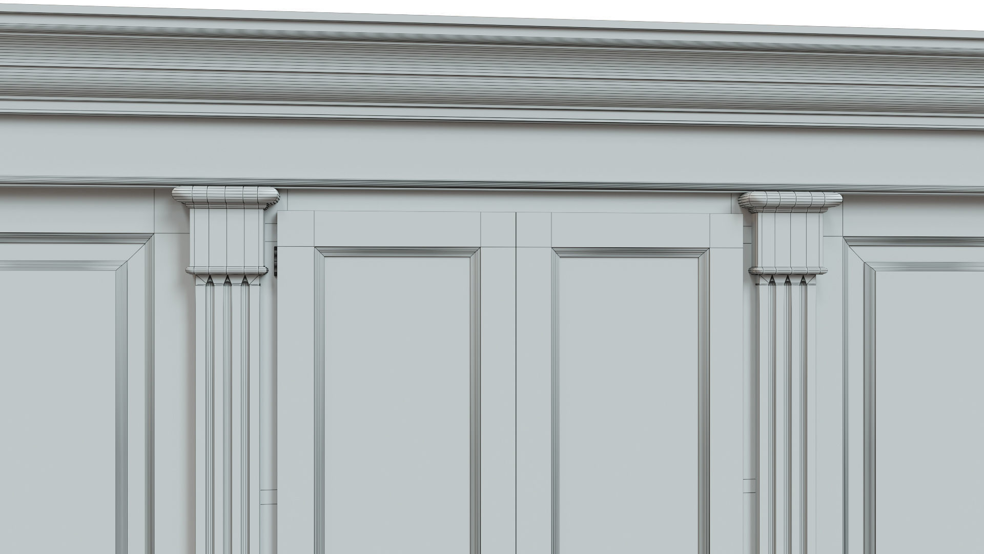 Built-in bookcase  900 3D model_9