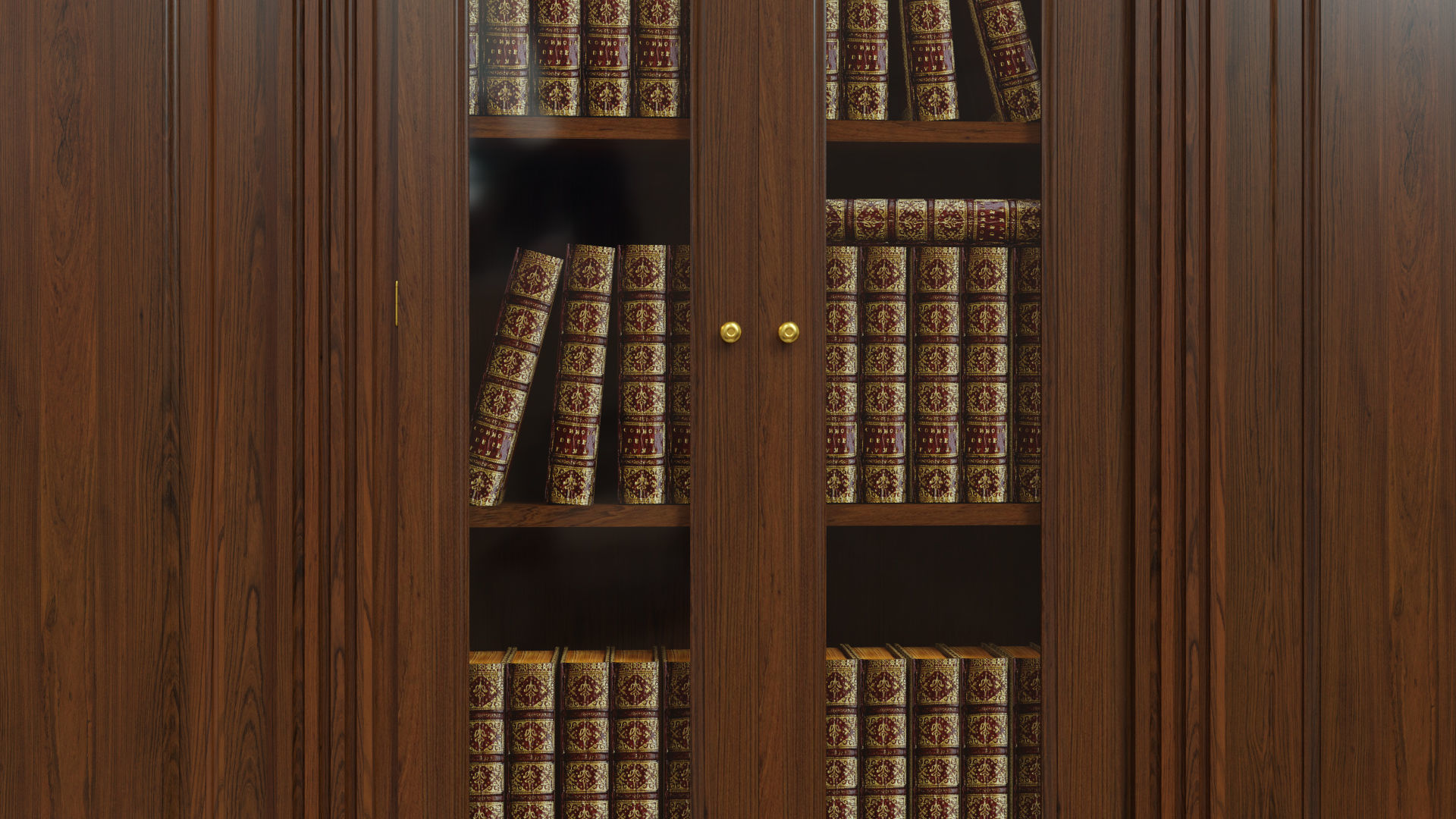 Built-in bookcase  900 3D model_3