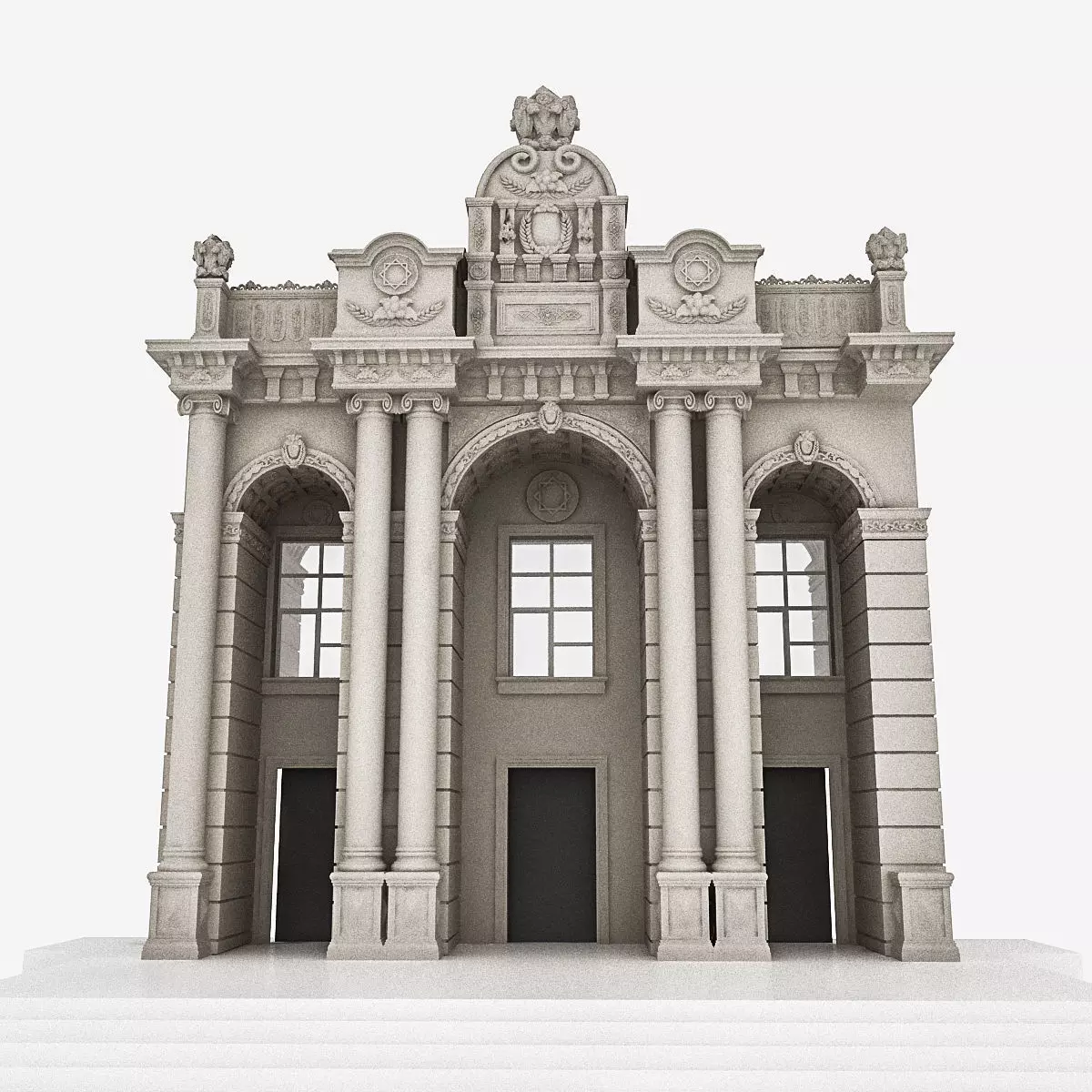 Classic Building Door System 2 3D model