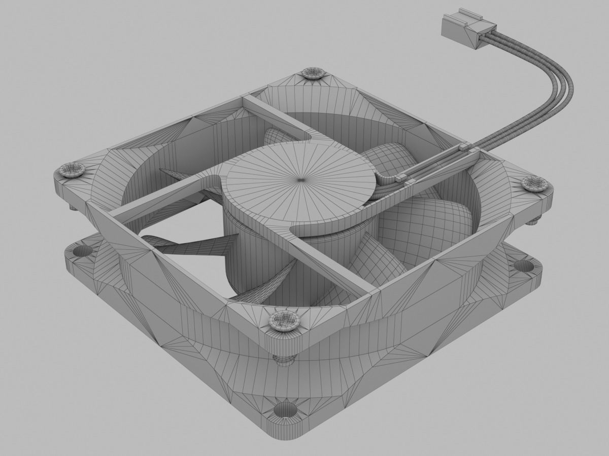 PC Fan 80x25 mm 3D model_10