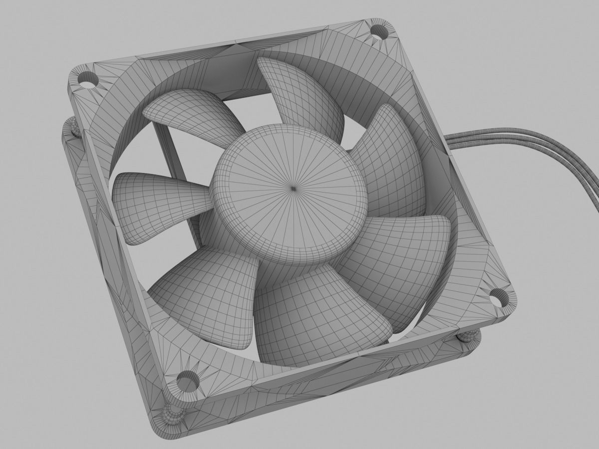 PC Fan 80x25 mm 3D model_7