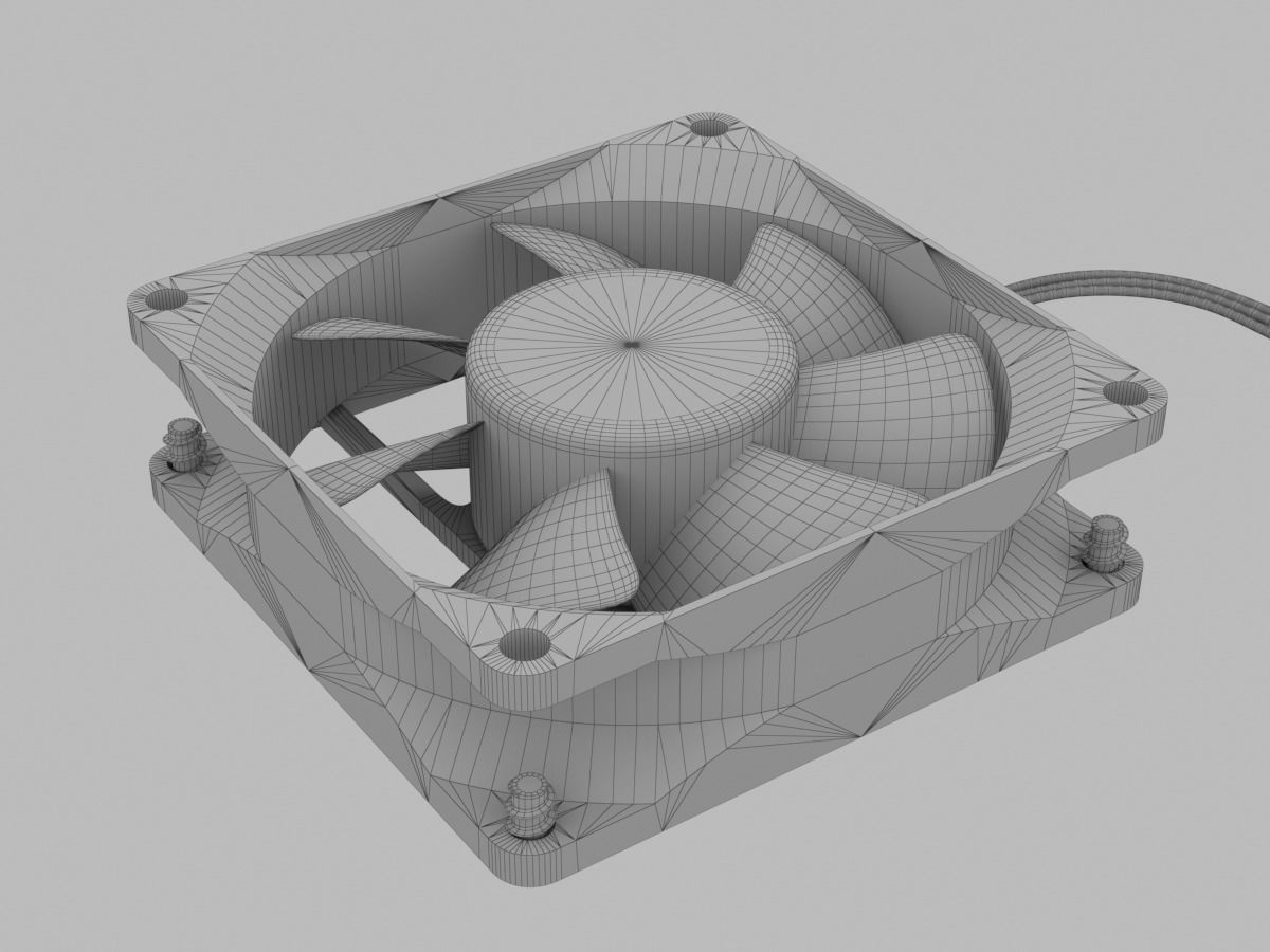 PC Fan 80x25 mm 3D model_8