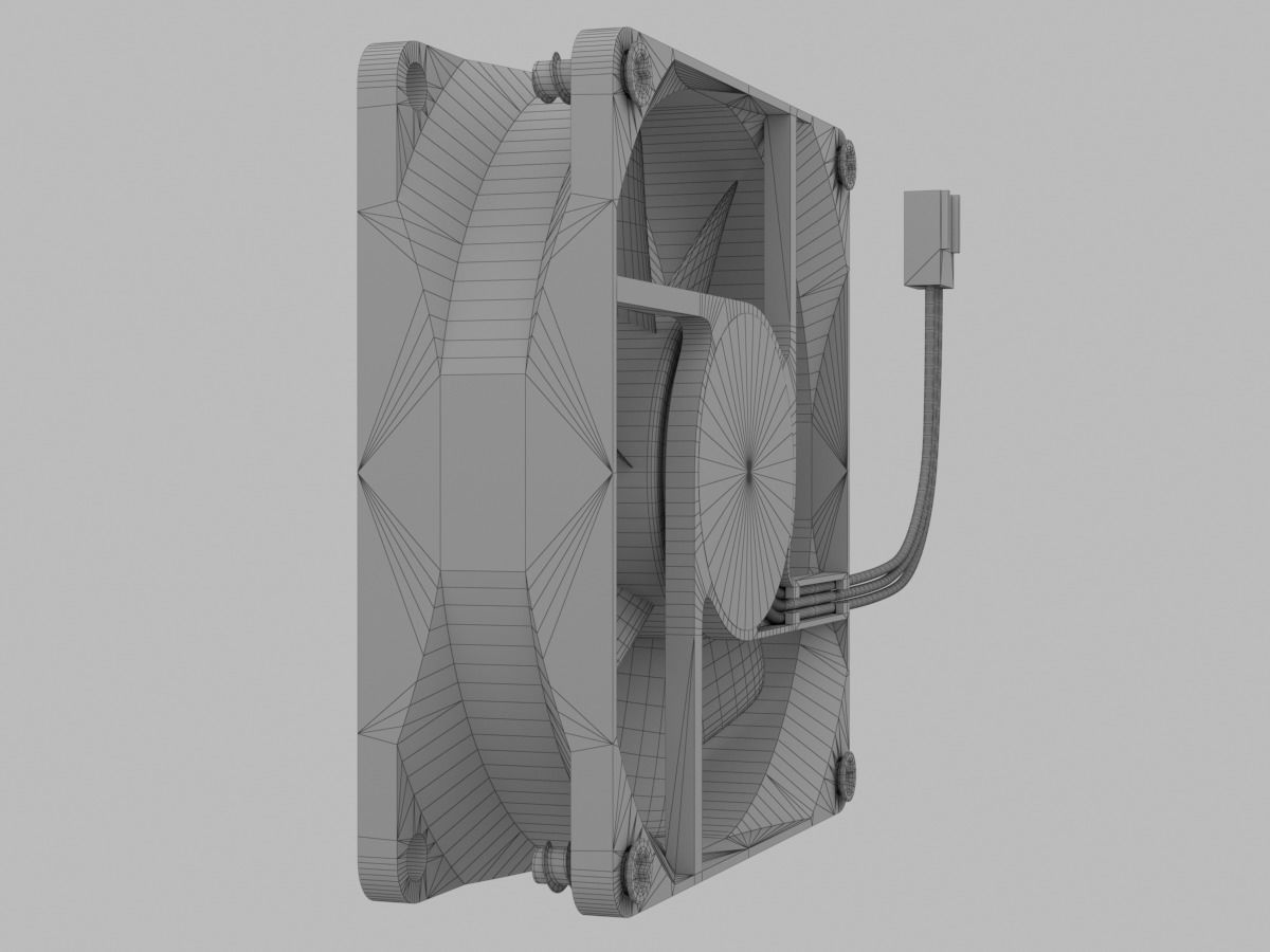 PC Fan 80x25 mm 3D model_13
