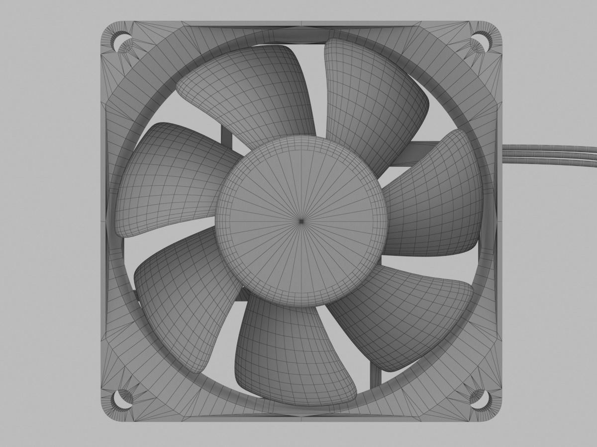 PC Fan 80x25 mm 3D model_11