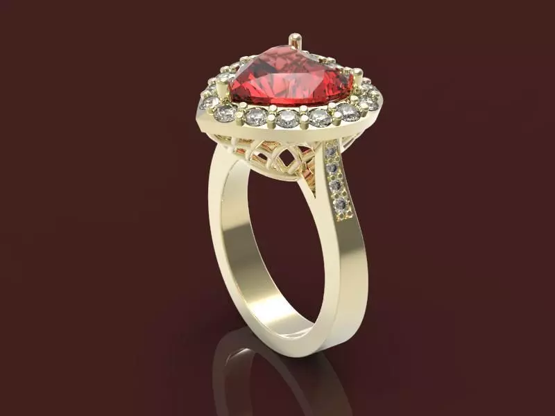 Ring Heart for Cleopatra 3D print model_0