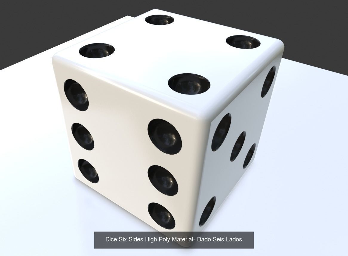 Dice Six Sides Full Pack - Dados Seis Lados 3D Model Collection_6
