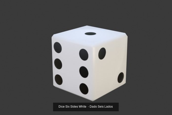Dice Six Sides Full Pack - Dados Seis Lados 3D Model Collection_9