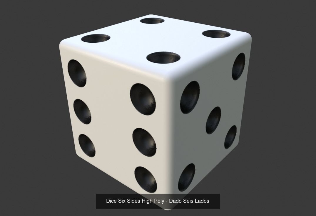Dice Six Sides Full Pack - Dados Seis Lados 3D Model Collection_7
