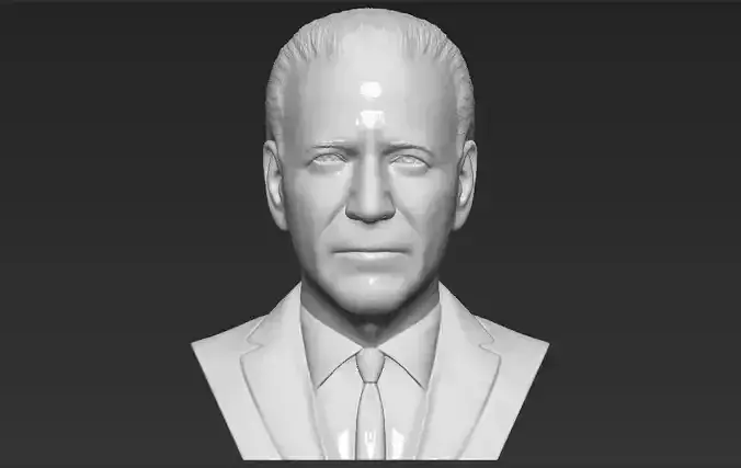 Joe Biden bust 3D printing ready stl obj formats 3D print model