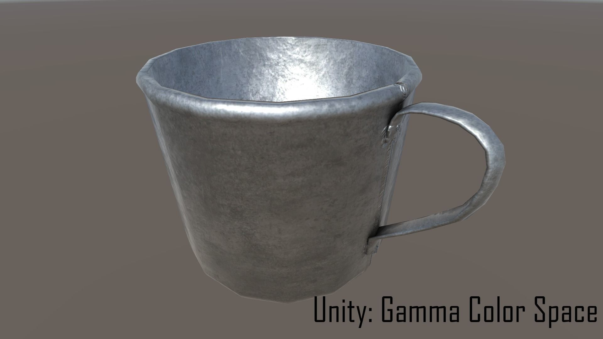 Metal Cup  Low-poly 3D model_5
