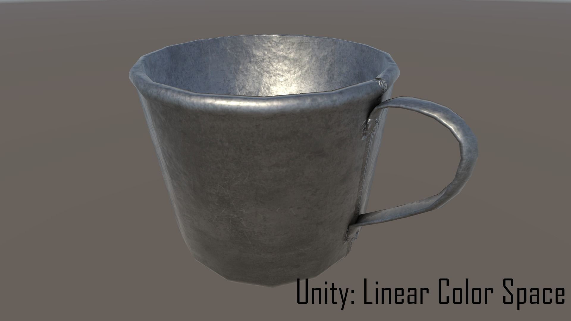 Metal Cup  Low-poly 3D model_4