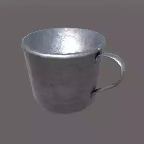 Metal Cup  Low-poly 3D model