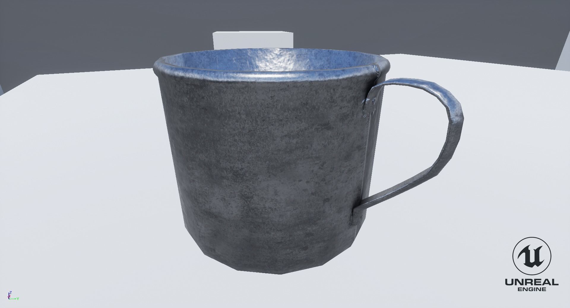 Metal Cup  Low-poly 3D model_6