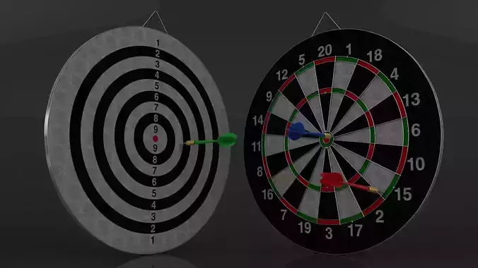 3D Double Sided Dart Board Game
