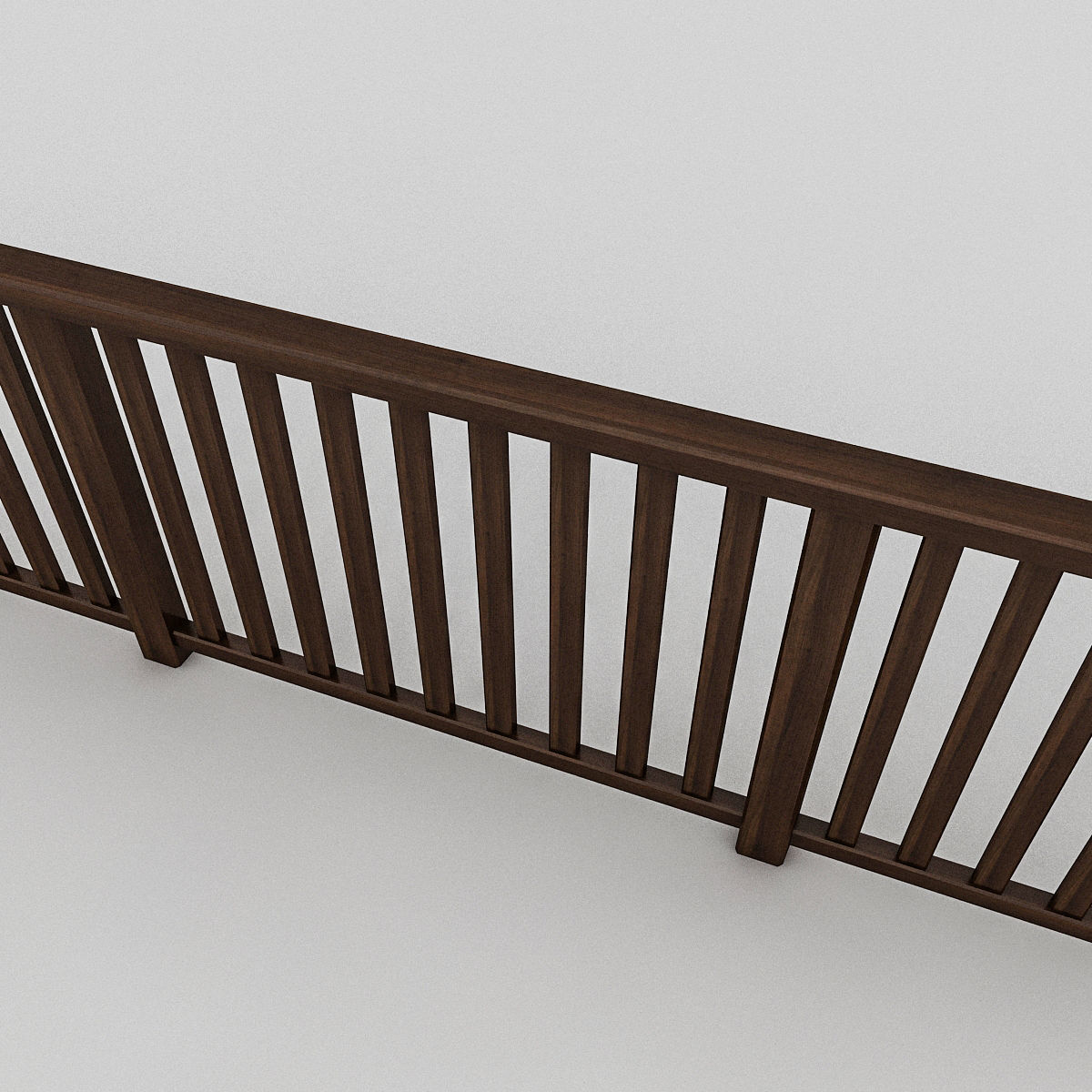 3D model Wood Railing 2 VR / AR / low-poly | CGTrader