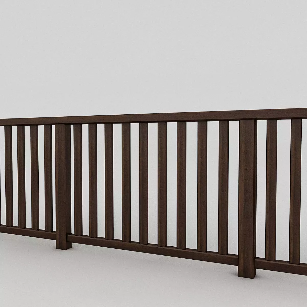 Wood Railing 2 Low-poly 3D model