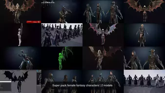 Super pack female fantasy characters
