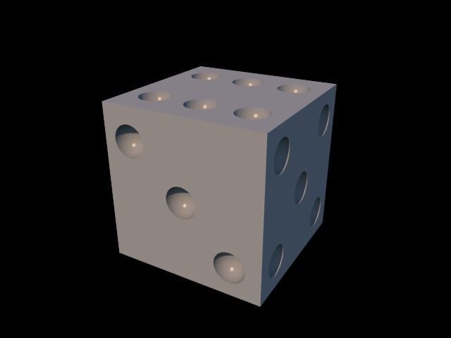 Simple Dice Free low-poly 3D model_5